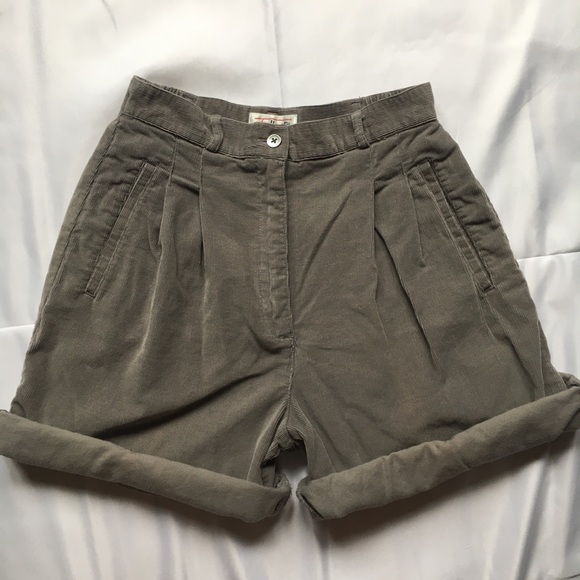 high waisted corduroy shorts